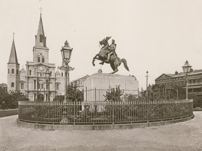 Jackson Square, New Orleans (fotogravyr) av American School