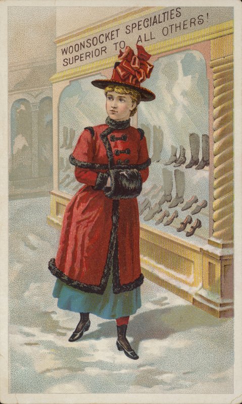 Lady Window Shopping i snö av American School