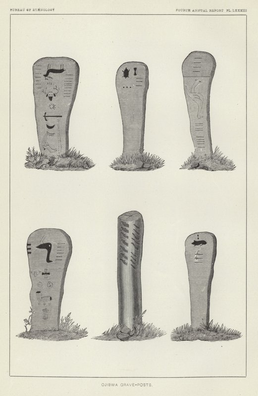 Ojibwa Grave-Posts av American School