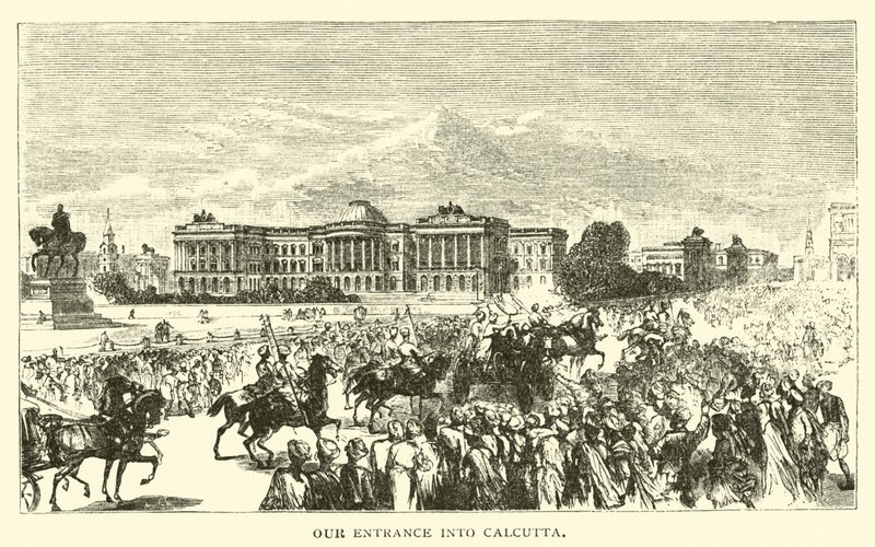 Vår entré till Calcutta av American School