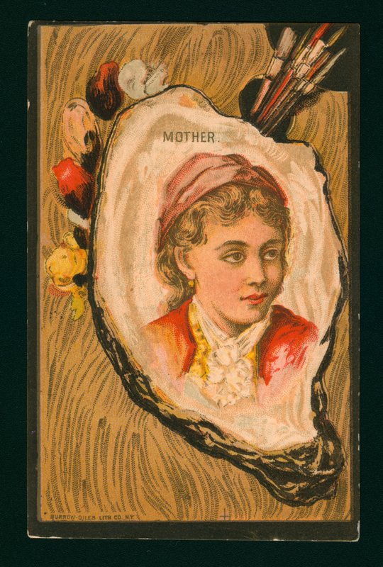 Porträtt av en mor (chromolitho) av American School