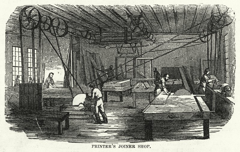 Printers Joiner Shop (gravyr) av American School