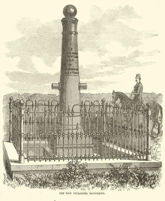 Det nya Vicksburg-monumentet, juli 1863 av American School