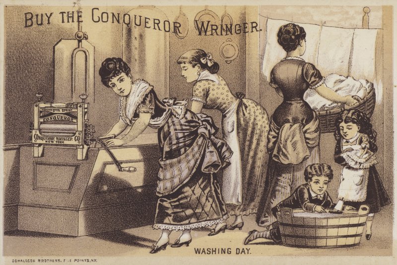 Tvättdag (chromolitho) av American School