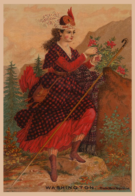 Kvinna i rött (chromolitho) av American School