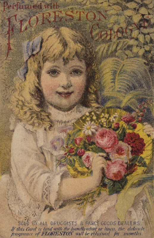 Ung flicka håller blommor av American School