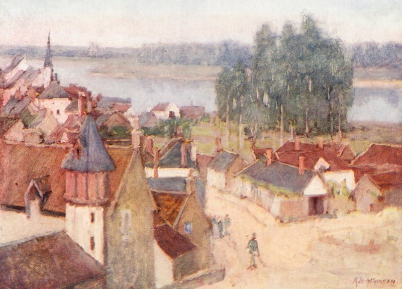 Chaumont-sur-Loire (färglitografi) av Amy B. Atkinson