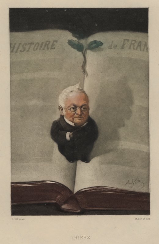 Adolphe Thiers, fransk statsman och historiker av Andre Gill