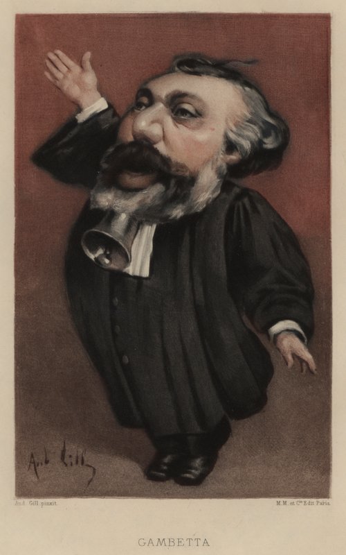 Leon Gambetta, fransk statsman av Andre Gill