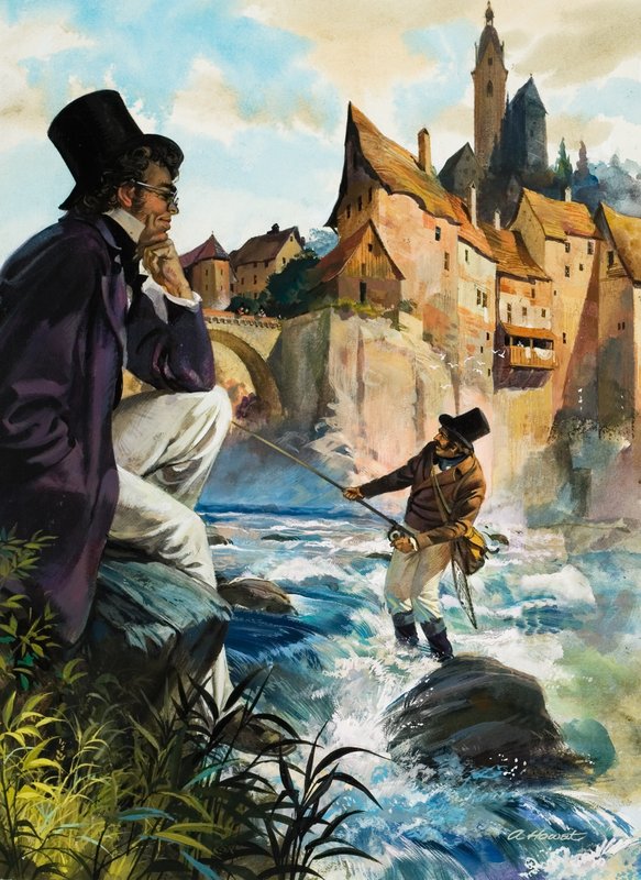 Schuberts Forellen (gouache på papper) av Andrew Howat