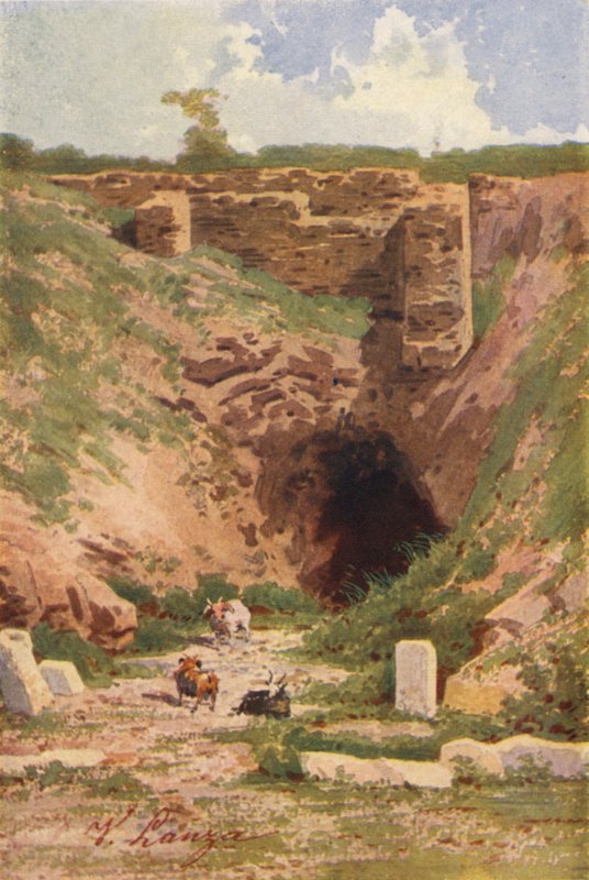 Förstörd forntida stadion, Aten (färg litho) av Angelos Giallinos
