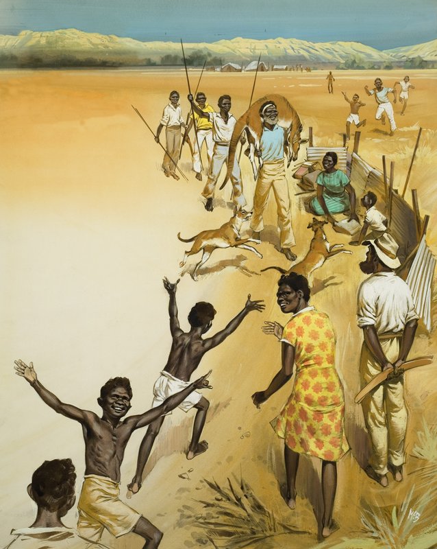Aboriginer (gouache på papper) av Angus McBride