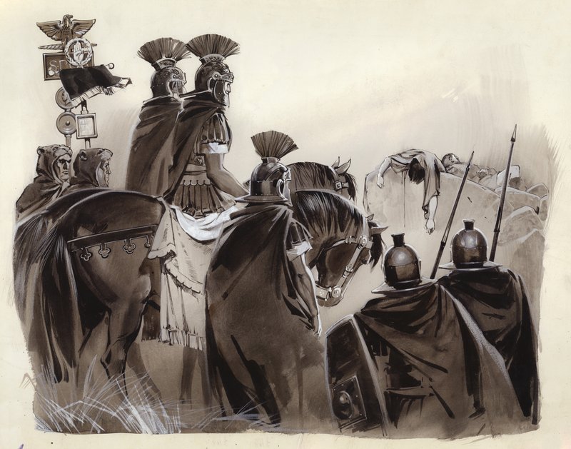 Brutus och Cassius döda (gouache på papper) av Angus McBride