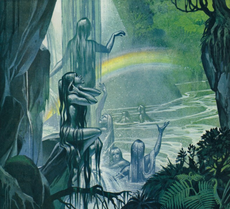 Nymfer (färglitografi) av Angus McBride