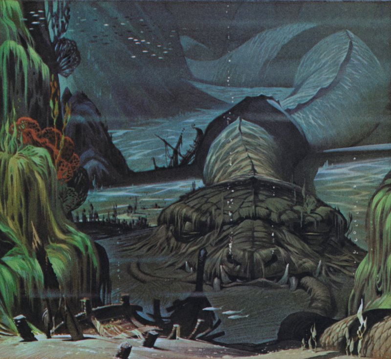 Midgårdsormen (färglitografi) av Angus McBride