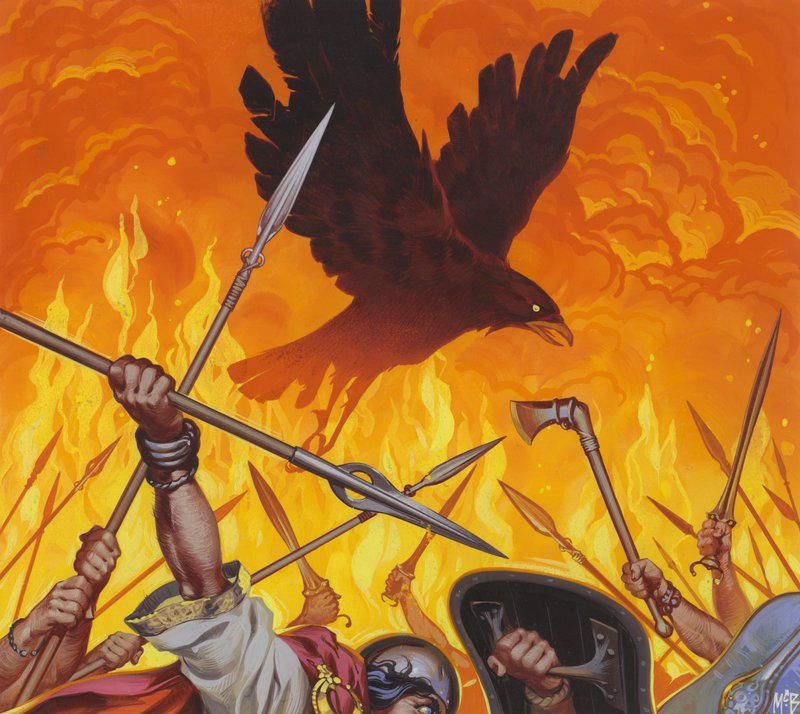 The Morrigan (gouache på papper) av Angus McBride