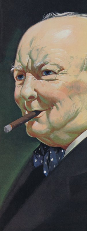 Winston Churchill (färglitografi) av Angus McBride