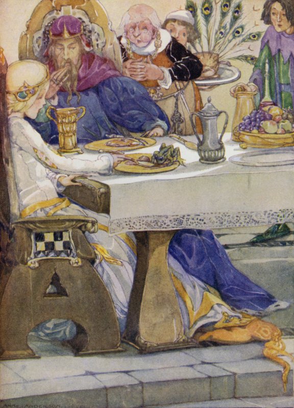 Grodprinsen (färg litho) av Anne (after) Anderson