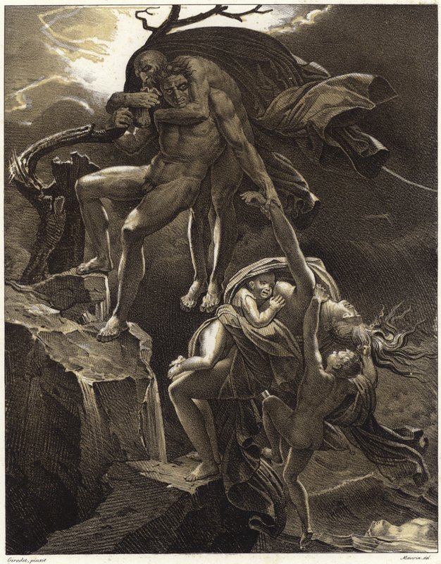 Scene du Deluge av Anne Louis Girodet de Roucy Trioson