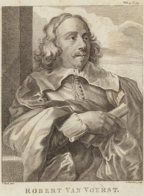 Porträtt av Robert van Voerst av Anthony van Dyck