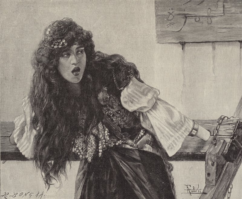 Förtalaren (gravyr) av Antonio Maria Fabres y Costa