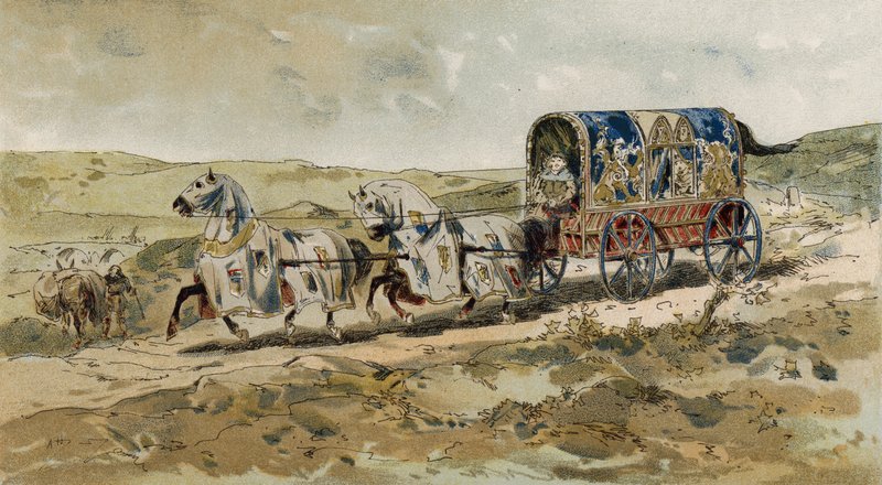 Vagn av en dam, 1200-talet av Armand Jean Heins