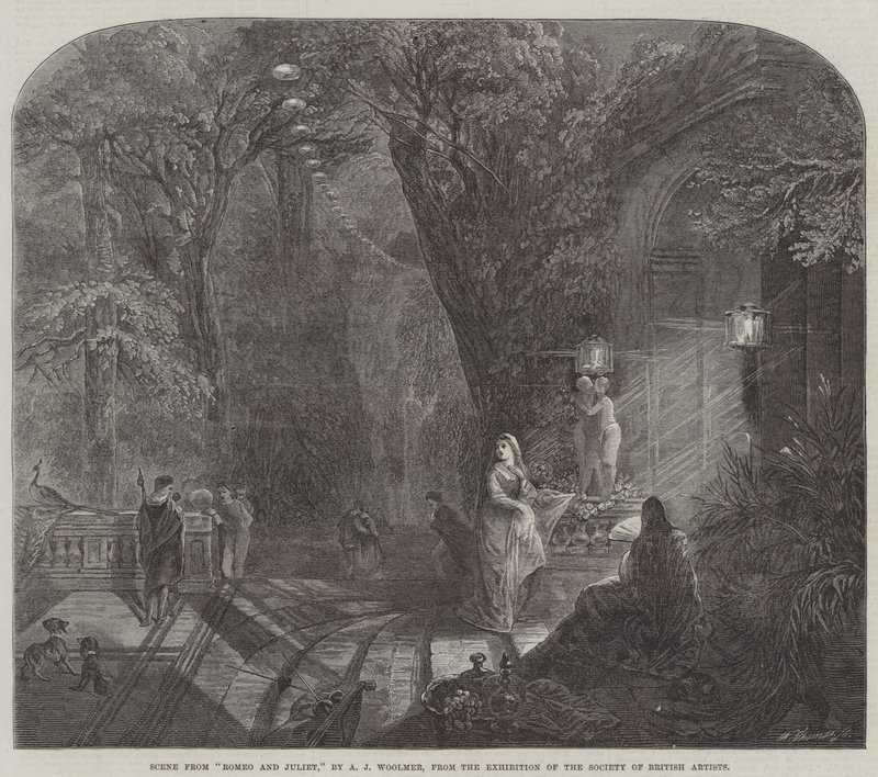 Scen från Romeo och Julia av Arthur Joseph Woolmer