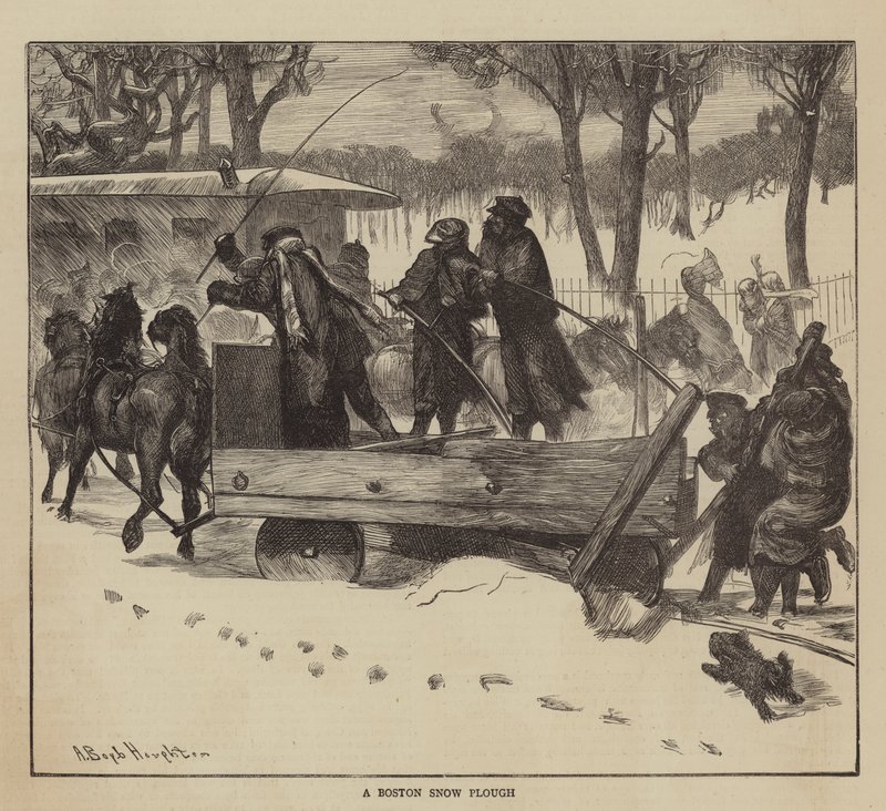 Graphic America, en Boston snöplog av Arthur Boyd Houghton