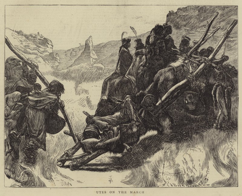 Utes på marsch av Arthur Boyd Houghton