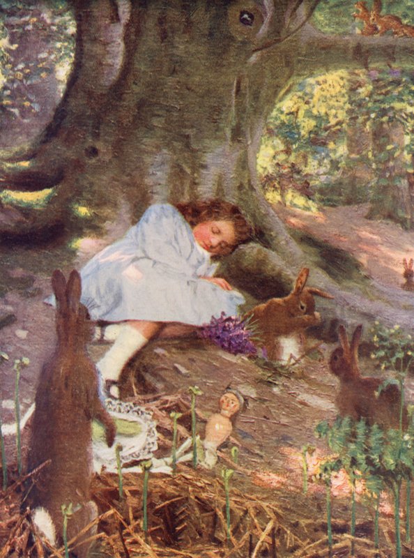Förlorad (färglitografi) av Arthur Herbert Buckland