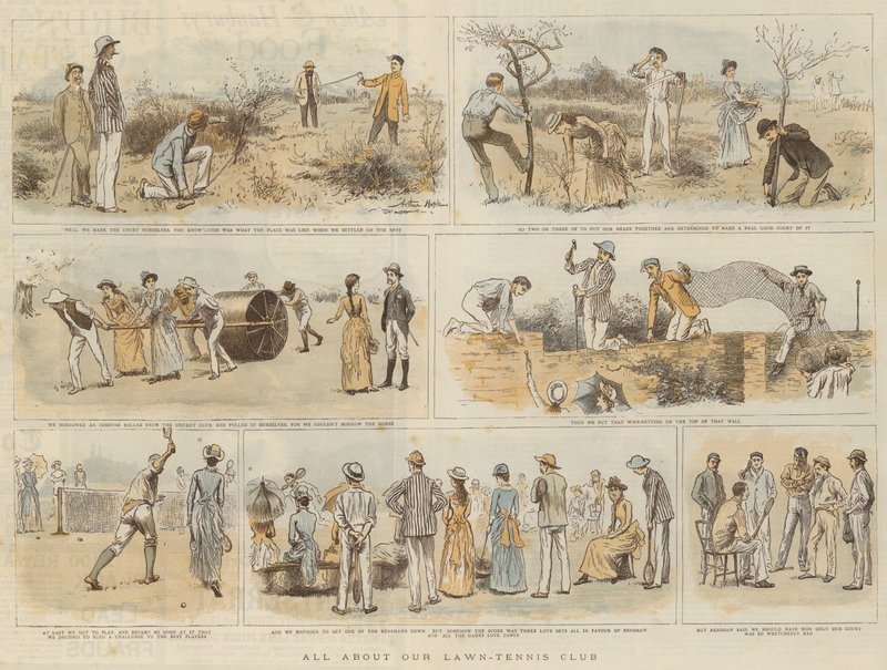 Allt om vår Lawn-Tennis Club (chromolitho) av Arthur Hopkins