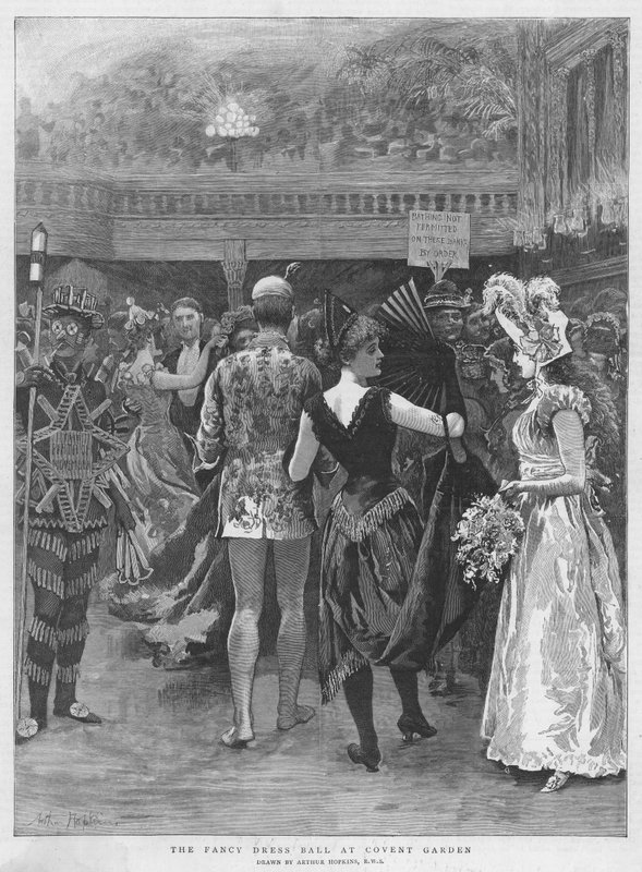 Bal i maskeradkläder i Covent Garden av Arthur Hopkins