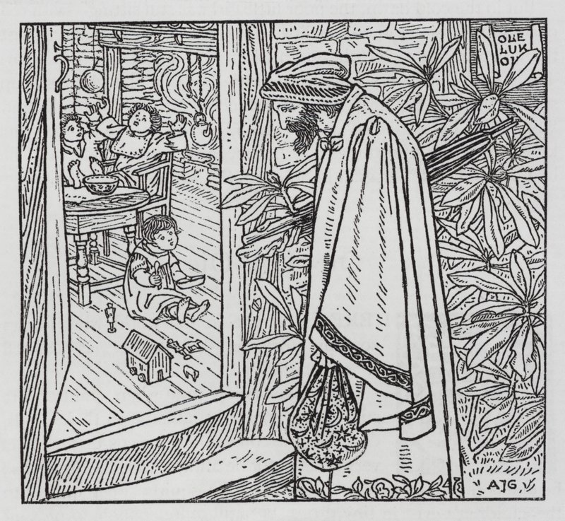 Hans Christian Andersen: Ole Luk-Oie (litho) av Arthur Joseph Gaskin