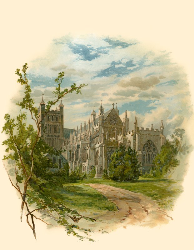 Exeter Cathedral, sydöst av Arthur Wilde Parsons