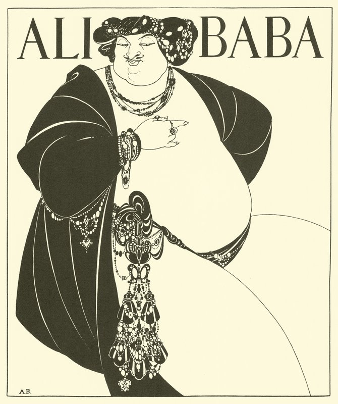 Ali Baba (litografi) av Aubrey (after) Beardsley