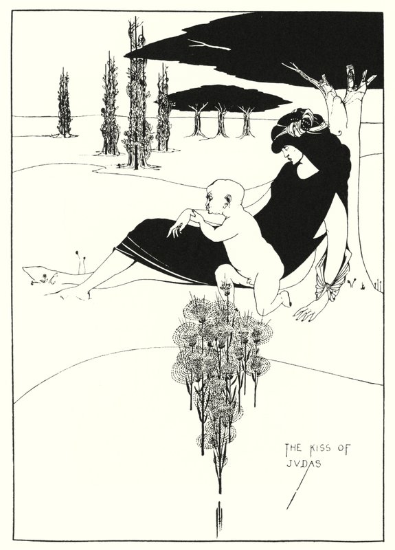 Judas kyss (gravyr) av Aubrey (after) Beardsley