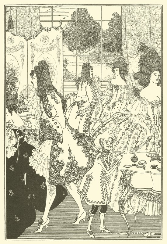 Låsets våldtäkt (litografi) av Aubrey (after) Beardsley
