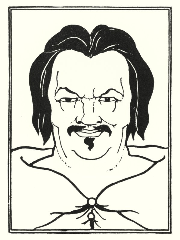Omslagsdesign, sida av Aubrey Beardsley