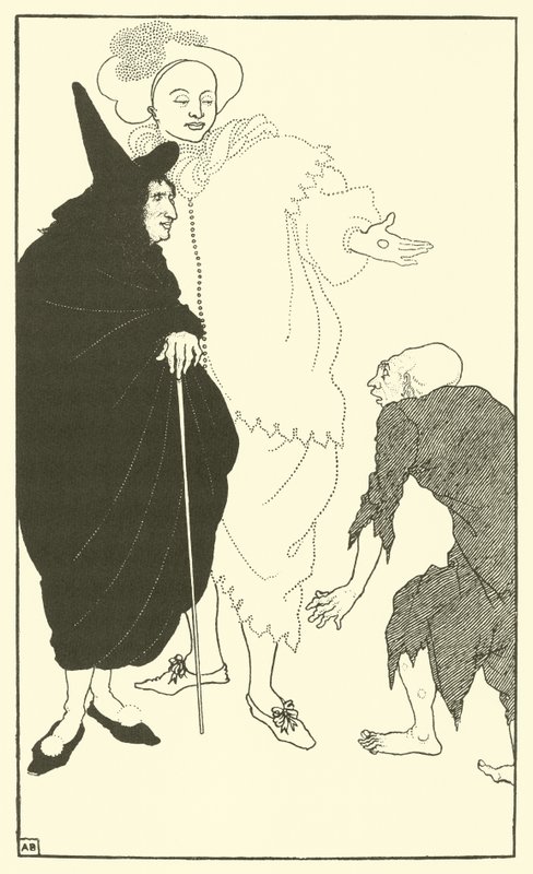 Don Juan, Sganarelle och tiggaren av Aubrey Beardsley