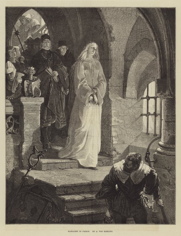Margareta i fängelset av August von Kreling