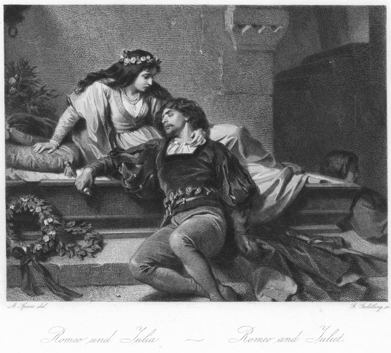 Scen ur Romeo och Julia av August Spiess