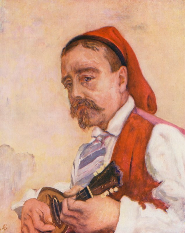 Sångerska i tarantella (färglitografi) av Augustine Fitzgerald