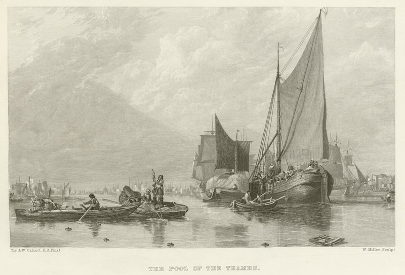 Themsen (gravyr) av Augustus Wall Callcott