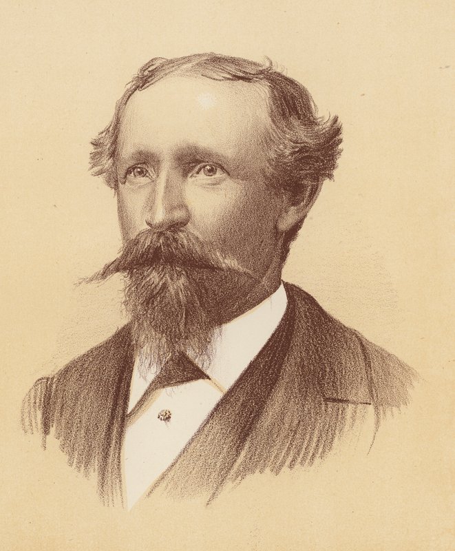 Bernhardt Otto Holtermann (färglitografi) av Australian School