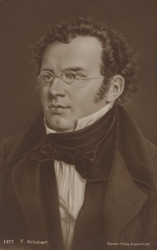 Porträtt av Franz Schubert av Austrian School