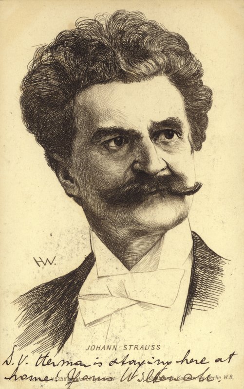 Porträtt av Johann Strauss II av Austrian School
