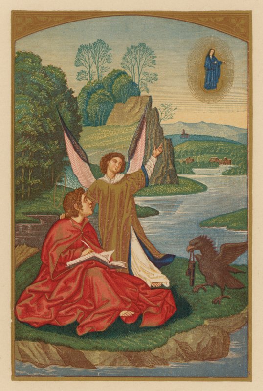 Saint John Ev (chromolith) av Austrian School