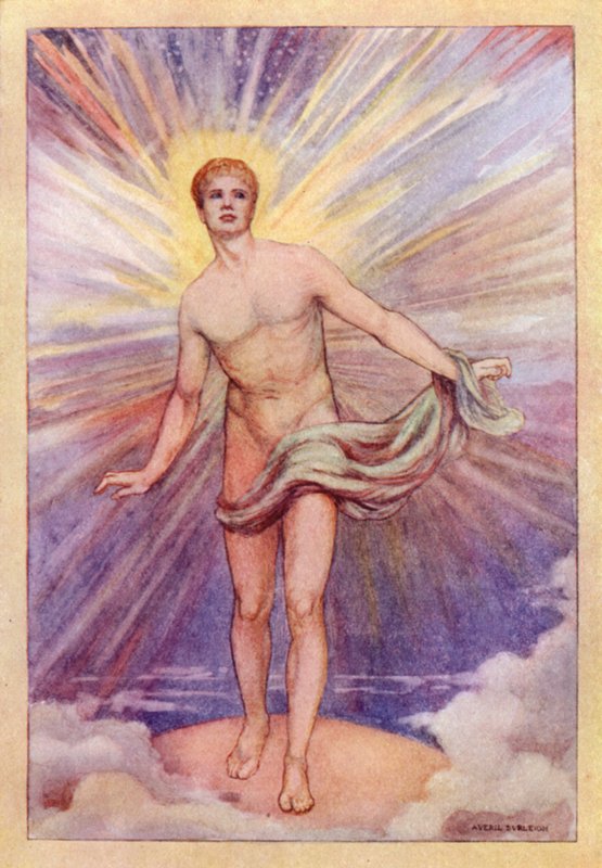 John Keats: Hyperion (färg litho) av Averil Mary Burleigh