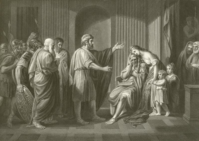 Förvisning av Cleombrotus av Benjamin West