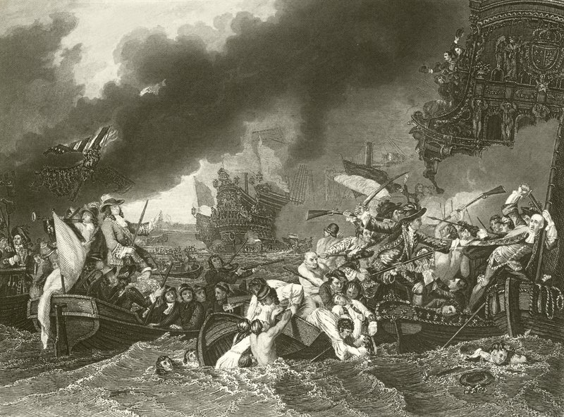 Slaget vid La Hogue av Benjamin West
